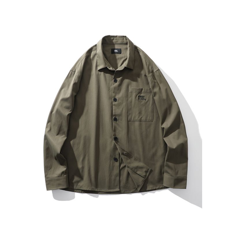 American Retro Elastic Quick-Drying Shirt Men's Long-Sleeved Spring and Autumn Lapel Jacket Foreign Trade Men's Loose Casual Shirt