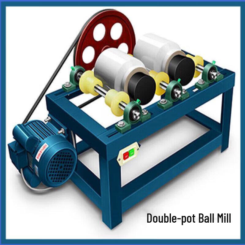 Mini Horizontal Pottery Ball Mill for Glaze Grinding CN plug (adapter included)