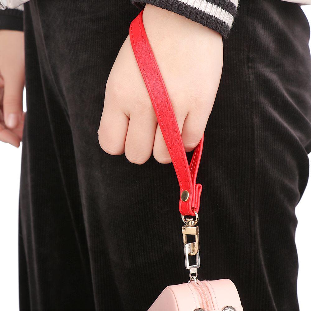 Metal Bag Wrist Strap Key Belt Wallet Strap Belt Waterproof Handbag Straps PU Leather