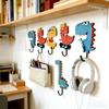 4Pcs 4 Hooks Dinosaur Wall Hooks Stable Structure Wall Decor Hooks  Home Decoration