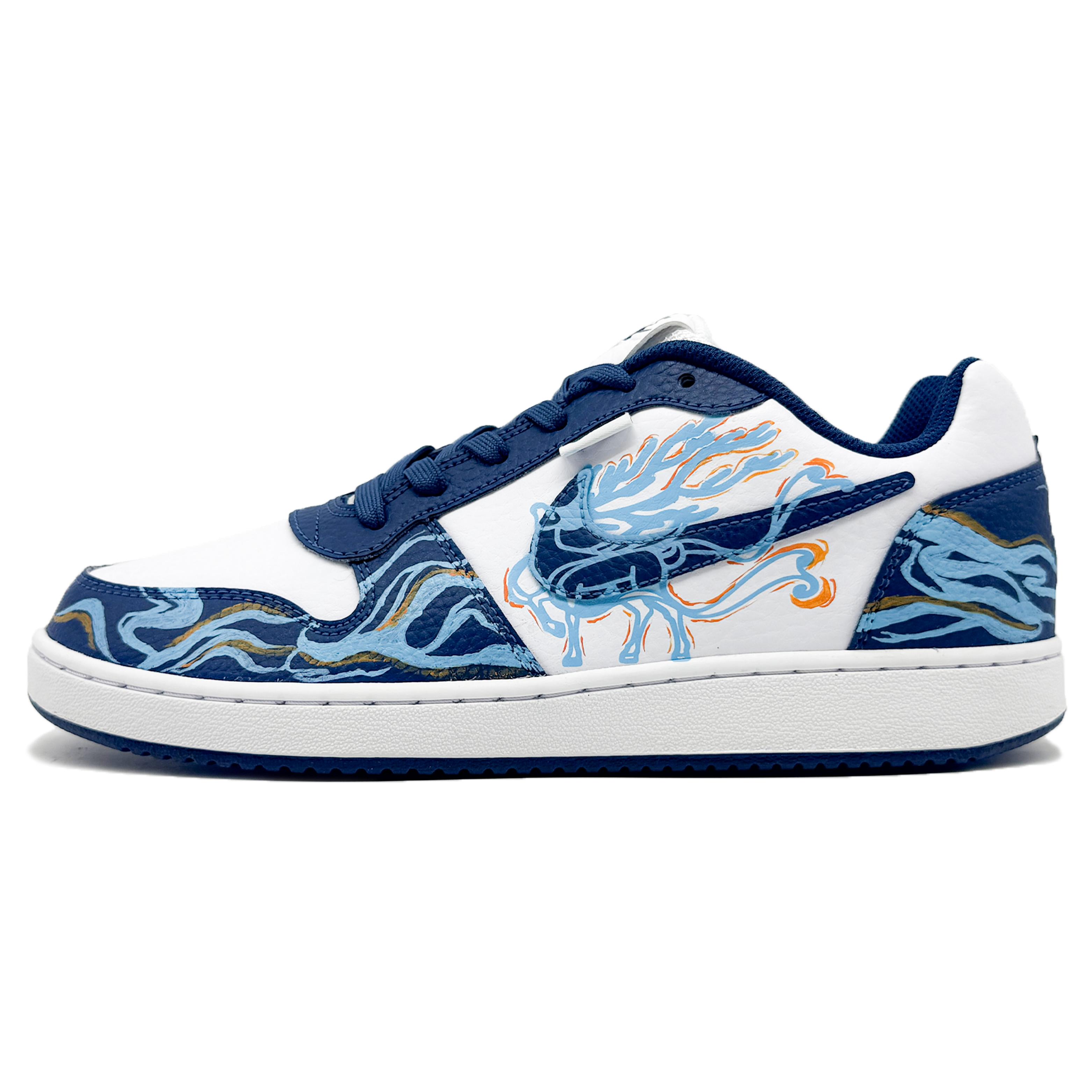 

Nike EBERNON Abrasion Resistant Abrasion Resistant Low top Skateboard Shoes Men s Blue Gold IF0847-141(Team1108-) 42