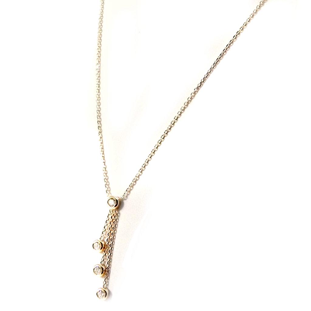 Altesse [I3153] - Collier Plaqué Or 'Câlin' blanc