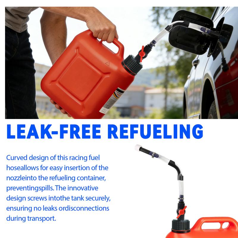 Heavy-Duty Upgrade Hose & Valve Replacement Kit for VP Racing 5.5 Gallon Fuel Jug Includes Tank Cap and Hose Bender Tool