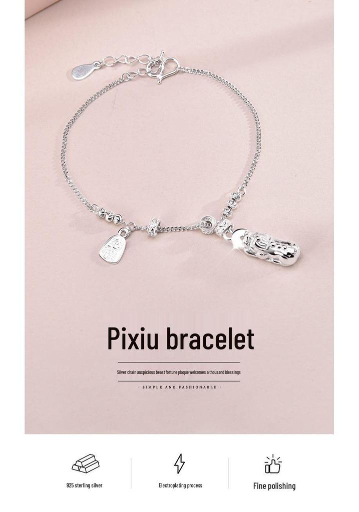 S925 Sterling Silber Pixiu Armband - 2025 Stilvoller & Vielseitiger Schmuck für Frauen, Glücksbringer & Geburtstagsgeschenk