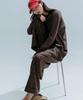 ANNEHEARTS Glen Check Wide Easy Pants_Brown