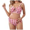 Women's Colours Pregnant Women High-Breasted Straps Bikini Set Two-Piece Swimsuit