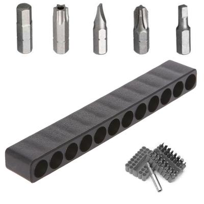 12-Loch Sechskant Bit Organizer Kunststoff Schraubendreher Bit Halter Bohrer für Kopf Aufbewahrungskoffer Box Block für 6,35mm Sechskant Schaft
