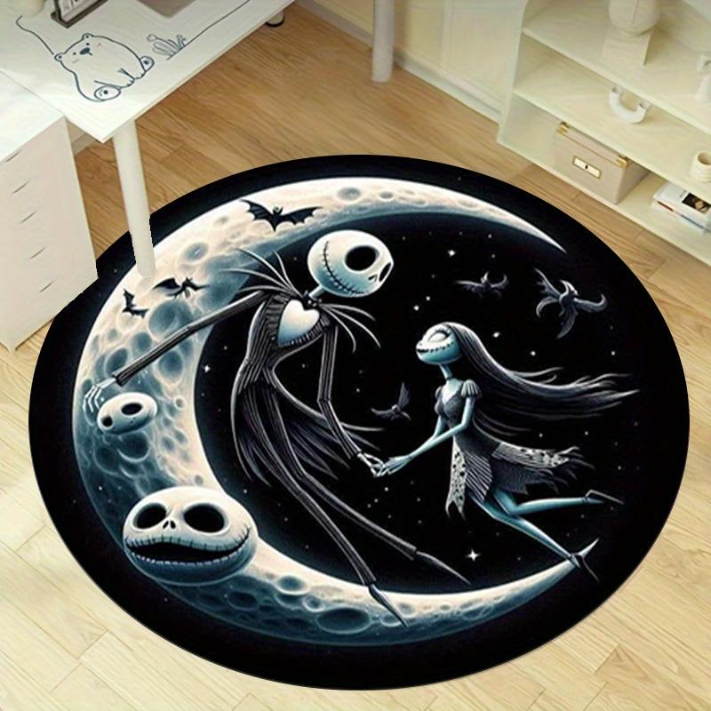 1pc Nightmare Before Christmas Themed Home Office Outdoor Circular Rug GiftRD05205 80cm by 80cm