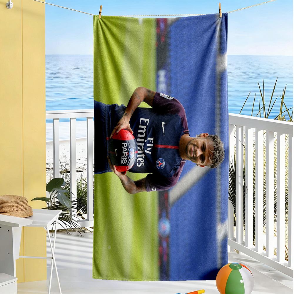 Neymar's Iconic Haircut Beach Towel Quick-Dry Soft Microfiber Comfortable Lightweight Perfect for Traveling Yoga Camping and Swimming