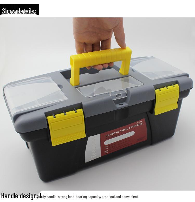 Large Portable PP Toolbox for Car and Household Hardware Storage