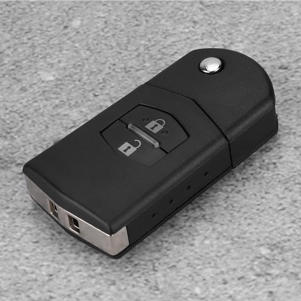 Flip 2 Button Remote Key Fob Case Shell Cover Fit For MAZDA 2 3 5 6 RX8 MX5 2B