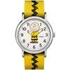 TIMEX X PEANUT TW2R Charlie Brown Watch (Newest) Yellow/White/Silver-Tone.