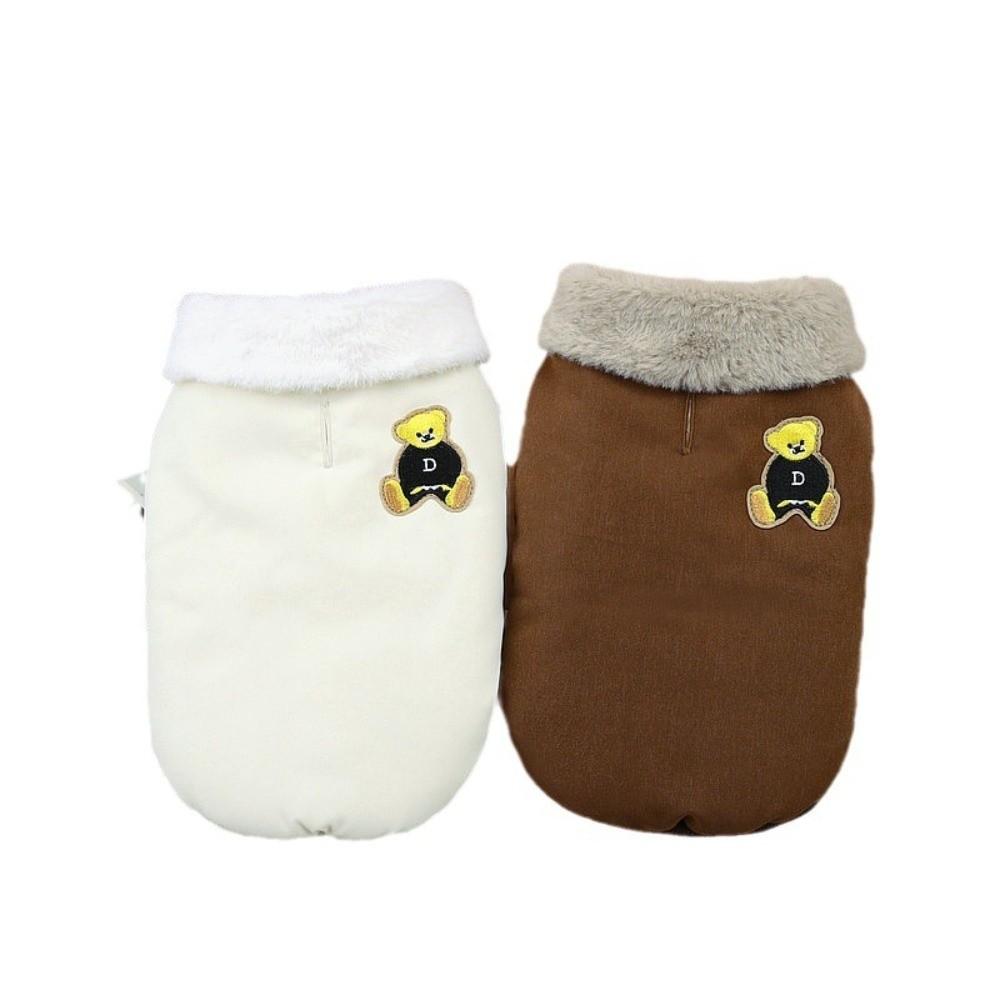 Winter Dog Warm Clothes Plush Dog Vest Coat Cute Dog Bodysuit  Cat