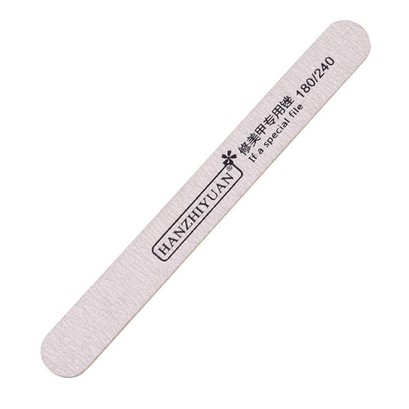 10Pcs Nail File Wooden Nail Art Sanding Buffer 120/180/240 Sandpaper Uv Gel Polisher Manicure Pedicure Nails Tool