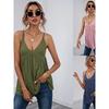 V-neck Sleeveless Open-Back Suspension All-Match Top Versatile Top
