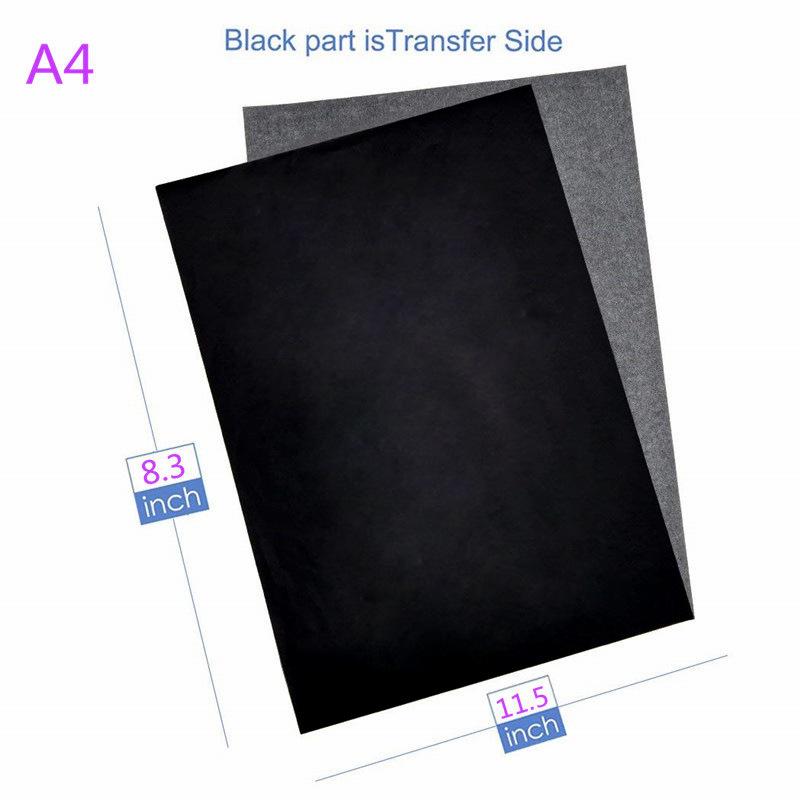 Large Single-Sided Black Carbon Graphite Paper for Non-Stick Handwriting & Cross-Stitch Tracing.