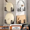 Wall-Mounted Punch-Free Multifunctional Kitchen Organizer for Pots, Lids, and Cutting Boards