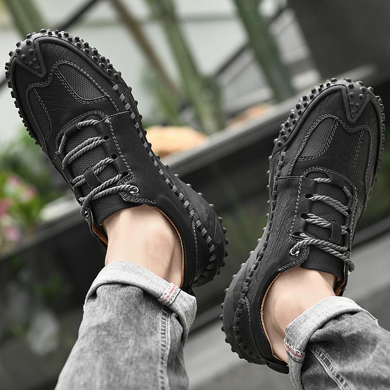 Gentleman Adulto Loafers Breathable Slip on Moccasins Stylish Driving Men's Shoes Spring Autumn Casual Leather Shoes for Man