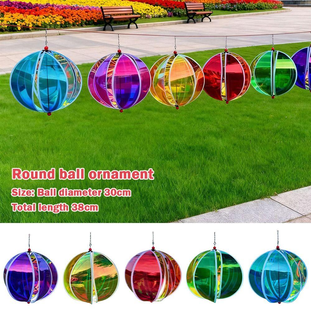 Bright Film Hot Air Balloon Wind Spinner Colorful Design Fantasy Style Hanging Wind Twister Hanging Type Plastic Material