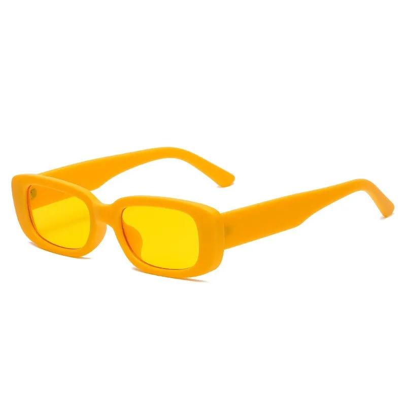 Women Small Rectangle Sunglasses Unisex Vintage Anti-glare UV400 Shades Eyewear Outdoor Riding Car Driving Eye Protection