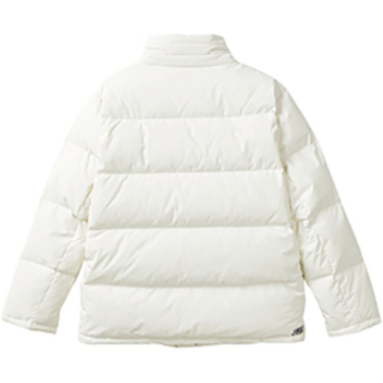 Skechers Solid Color Zipper Stand Collar Long Sleeve Puffer Jacket Men Outerwear White L321M168-00PS