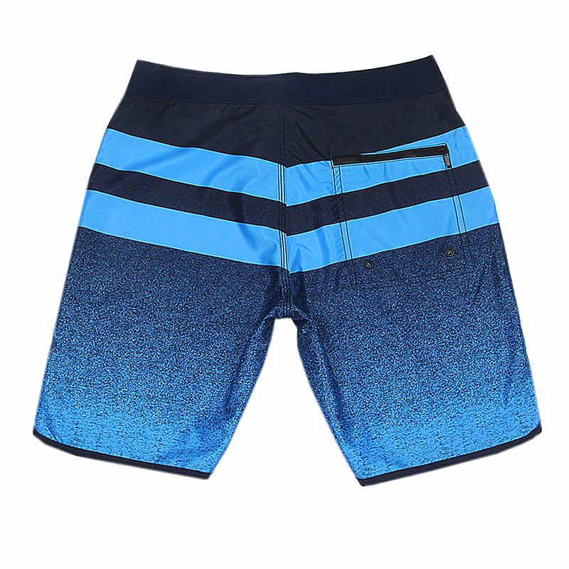Men's Quick-Dry Waterproof Stripe Surf Shorts with 4-Way Stretch for Fitness and Beach