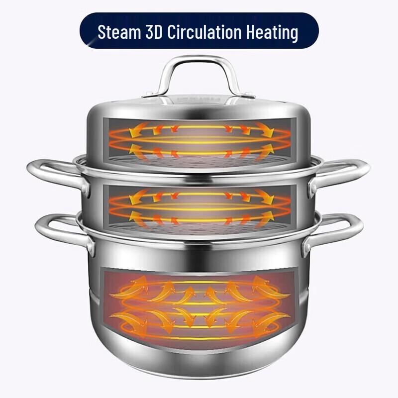 KOBACH 3-Layer 304 Stainless Steel Steamer Pot