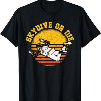 NEW LIMITED Skydive Or Die Skydiving Parachuting Parachute Free Falling T Shirt