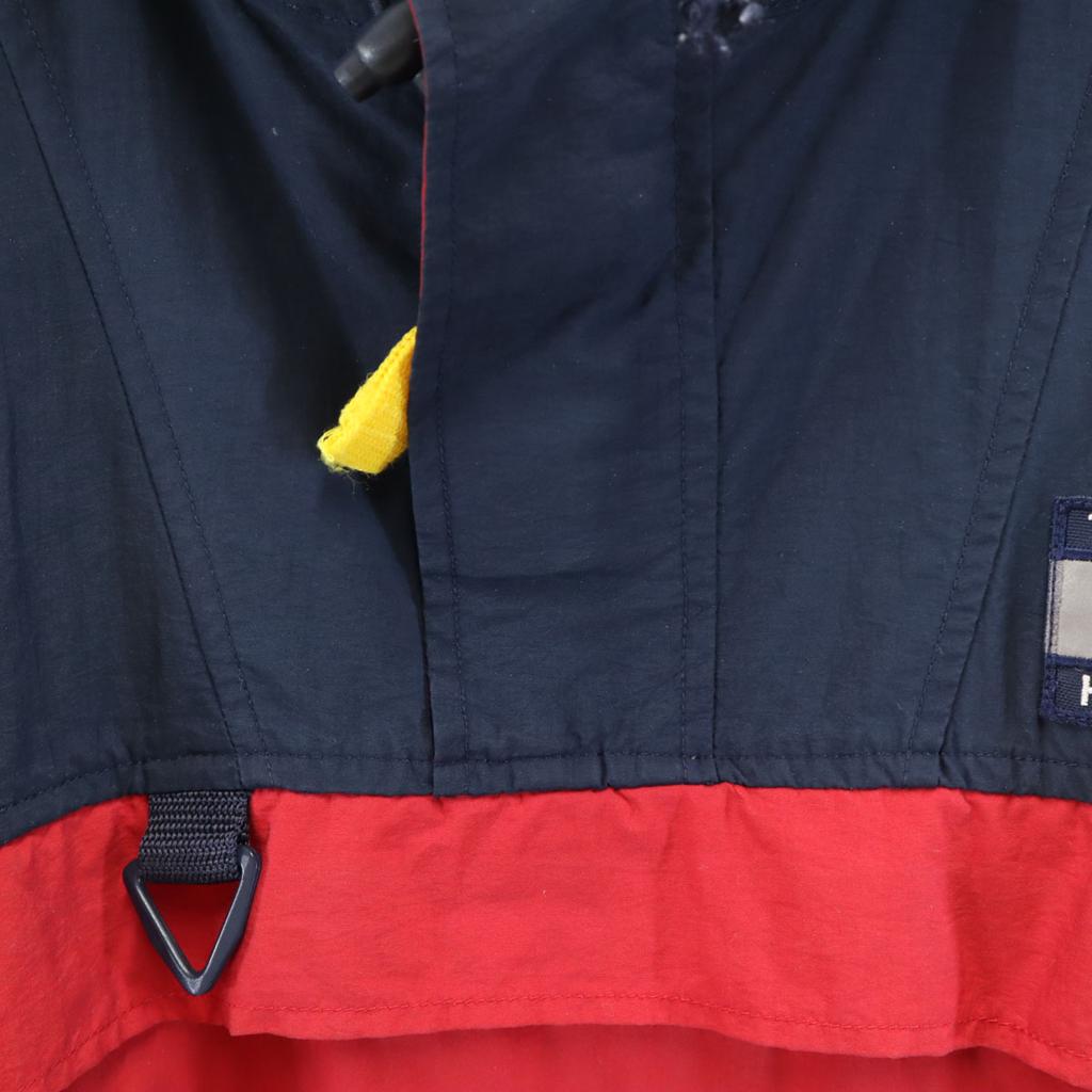 Tommy Hilfiger 90er Jahre Alte Flaggen-Etikett Pullover Nylonjacke L Kapuzenpullover Herren Gebraucht