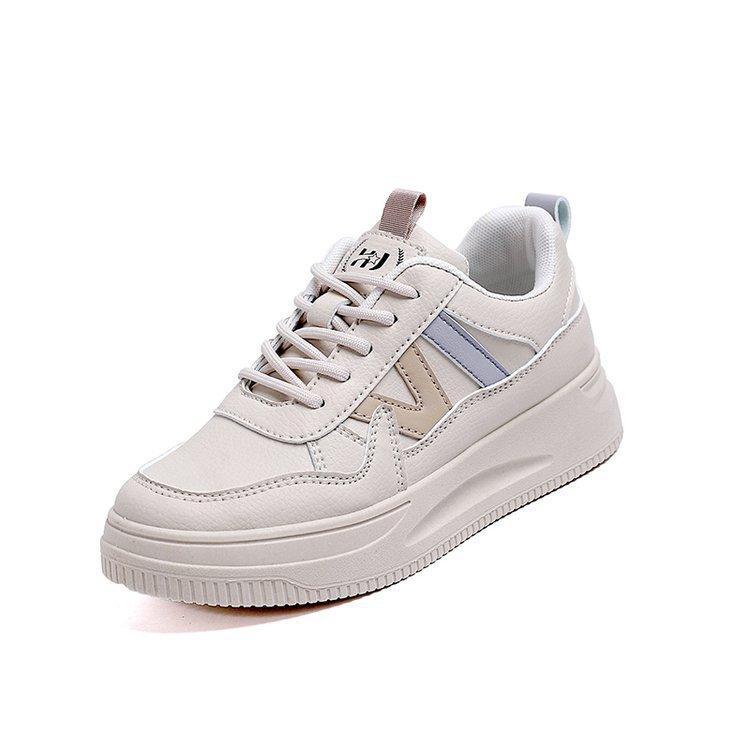 Little white shoes women's autumn new retro color matching casual board shoes muffin platform student running shoes