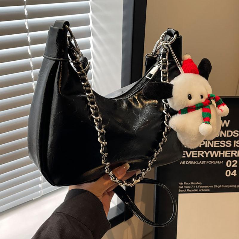 Casual Large-capacity Bag Women's New Tote Bag Solid Color Versatile Messenger Bag