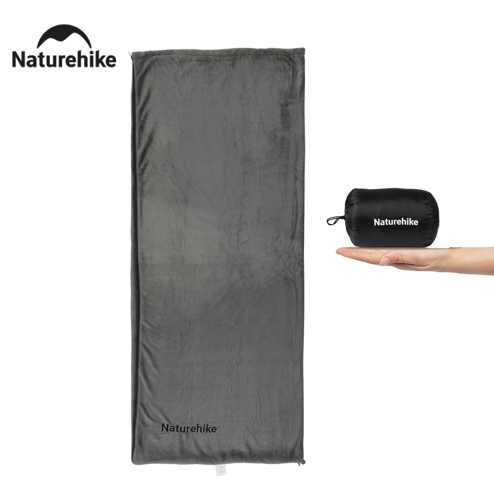 Naturehike  New Sleeping Bag Machine Washable Warm Fleece Sleeping Blanket Ultralight Portable Winter Camping Sleeping Liner