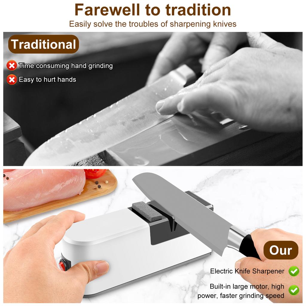 Electric Cutter Sharpener 3 Speed Electric Blade Sharpener Multifunctional Minimalist Scissor Cutter Blade Sharpener for Kitchen Area for Home