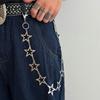 Hollow Out Metal Waist Chain Five-Pointed Punk Belt Chain Goth Star Pants Chain  Steet