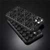 Black Carved Woven Texture Phone Case For Apple iPhone 17 16 16E 15 14 13 12 11 Pro Max Plus Black Soft Silicone