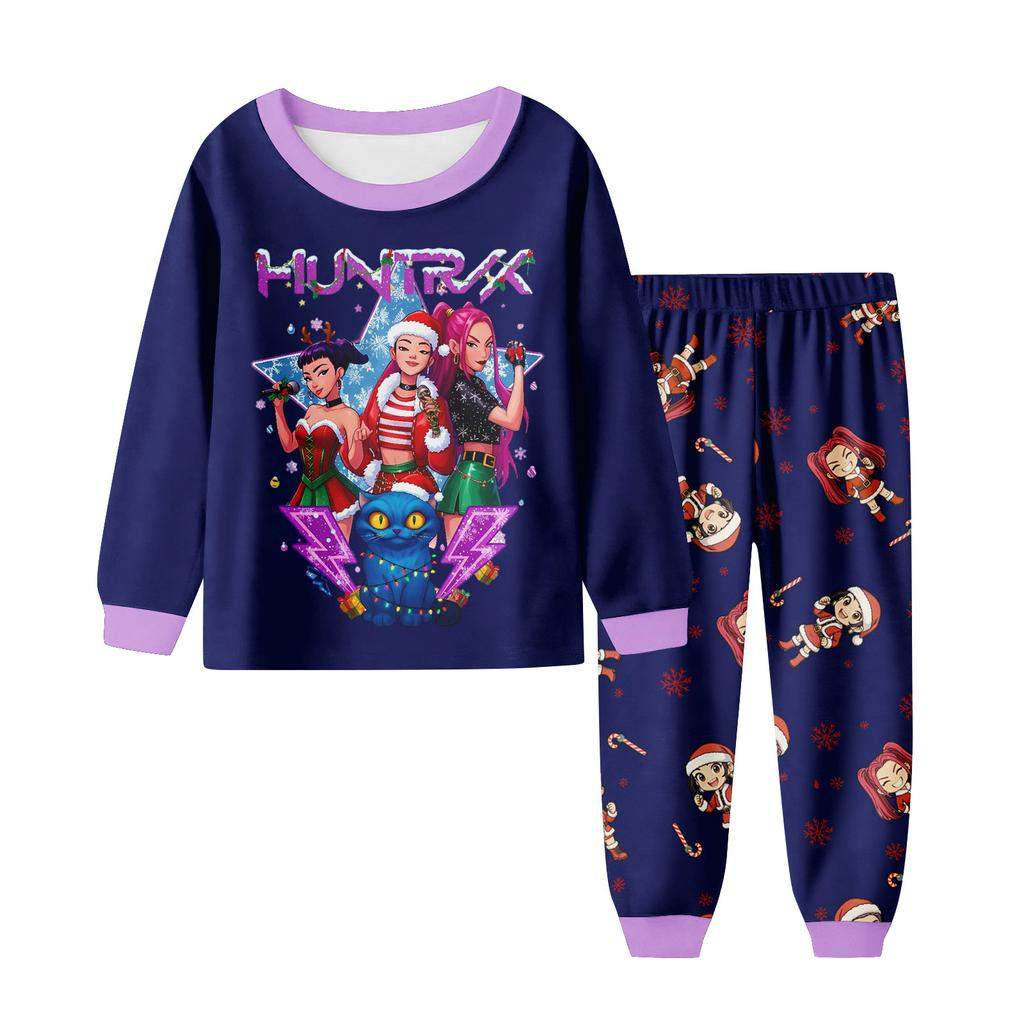 Children's Fashion Suit Skirt Round Neck Long Sleeve Top Pants