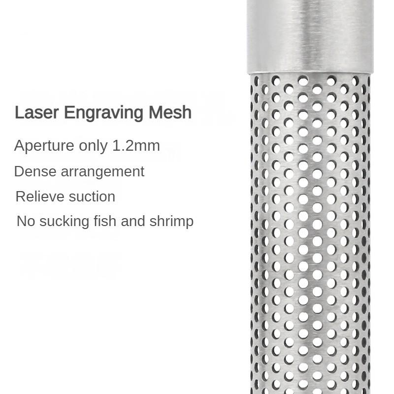 Mini Stainless Steel Inlet And Outlet Pipe Microporous Anti Suction Filtration Water Inlet Pipe Aquarium Fish Tank Supplies