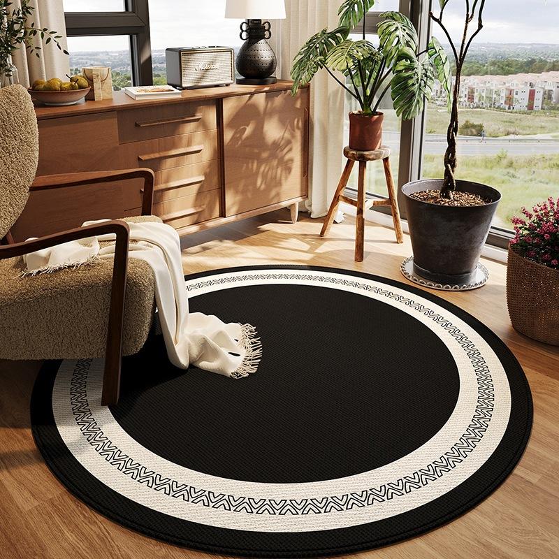 Round Carpet Luxury Bedroom Bedside Rug