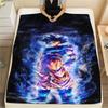 Son Goku Anime Print Flannel Blanket, Suitable for Bedrooms, Sofas, Beds, Chairs, Picnics, Travel -HE31