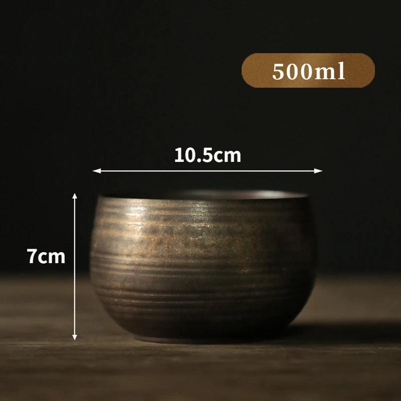 

Handmade Thin Tire Tea Washing Basin Japanese-style Iron Glaze Tea Cup Wash Container Zen Tea Residue Barrel Matcha Tea Ceremony
