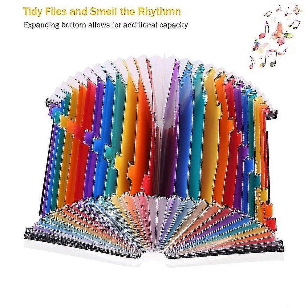 Mini Organ Clip 24 Pocket Expansion Folder A4 Portable Business Documents Office Supplies
