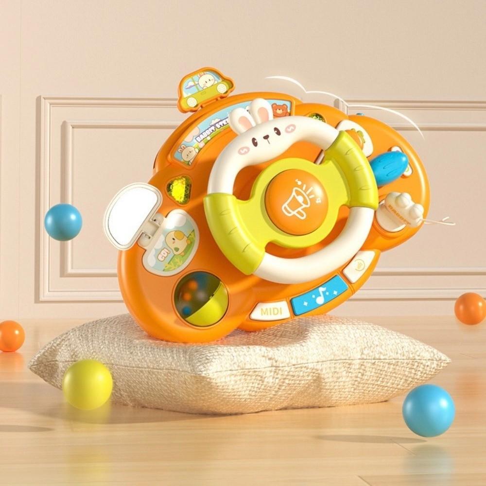 Electric Simulate Driving Car Toy Multi Functional Copilot Steering Wheel Toy Baby