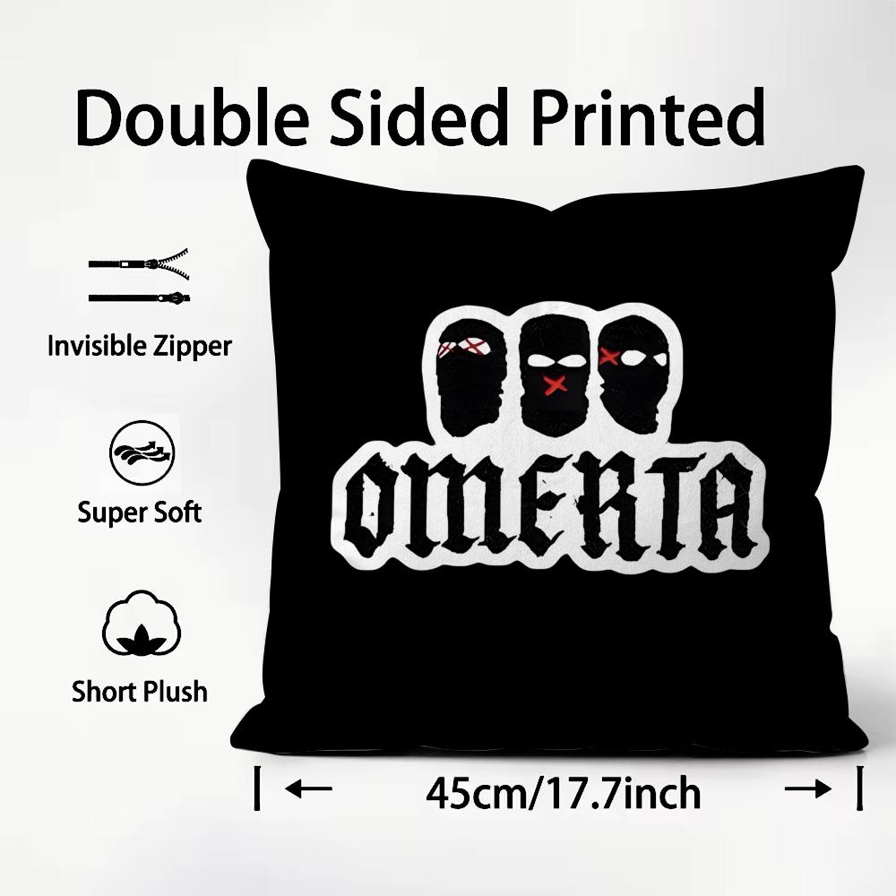 omerta 47 Cushion Cover Pattern Printed Pillowcase for Living Room Sofa Cushion Cover & Bedroom Decor