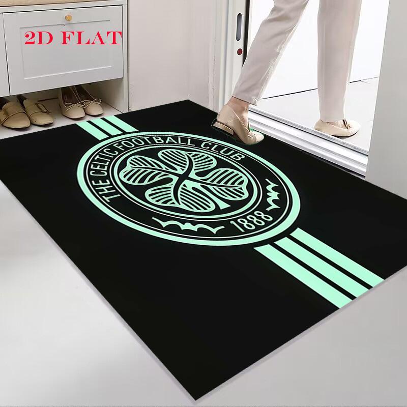 Celtic Football Club Tappeto per Soggiorno Camera da Letto Casa Decorazione Divano, Tappetino Antiscivolo per Giochi Bambini