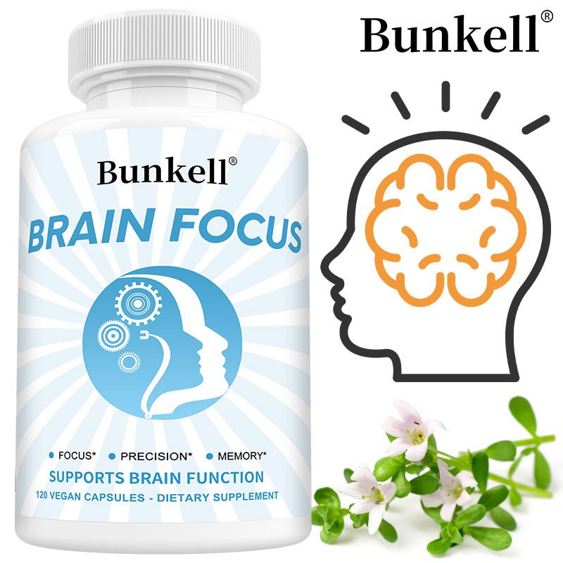 Bunkell Brain Focus Dietary Supplement - 120 Vegan Capsules