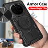 Husă Armor pentru Honor Magic 7 Pro Carcasă cu Inel Stand pentru Cameră Glisant Protecție Capac Telefon pentru Honor Magic 7 Pro 5G Rezistentă la Șocuri Capa