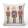 New Cartoon Character Christmas Pillowcase Linen Print Pillowcase Festive Room Sofa Decoration Cushion Cover