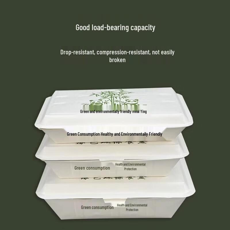 JingJingRS Panda Pattern Disposable Takeaway Boxes