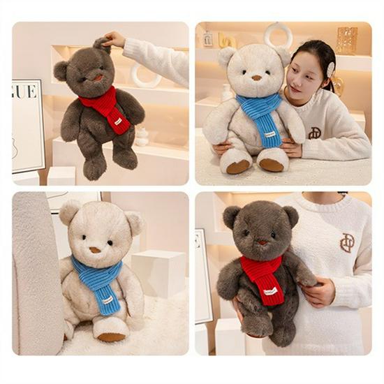 Plush Scarf Teddy Bear - Sleep Companion Doll & Children's Birthday Gift