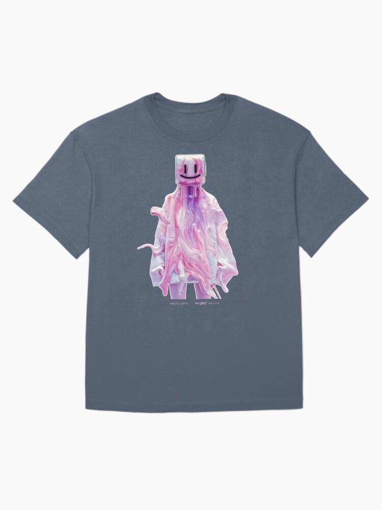 Liquid Television Smiley Happy - Variant 2 [Futuristic Liquid Acrylic Television Head] Oversized Unisex T-Shirt